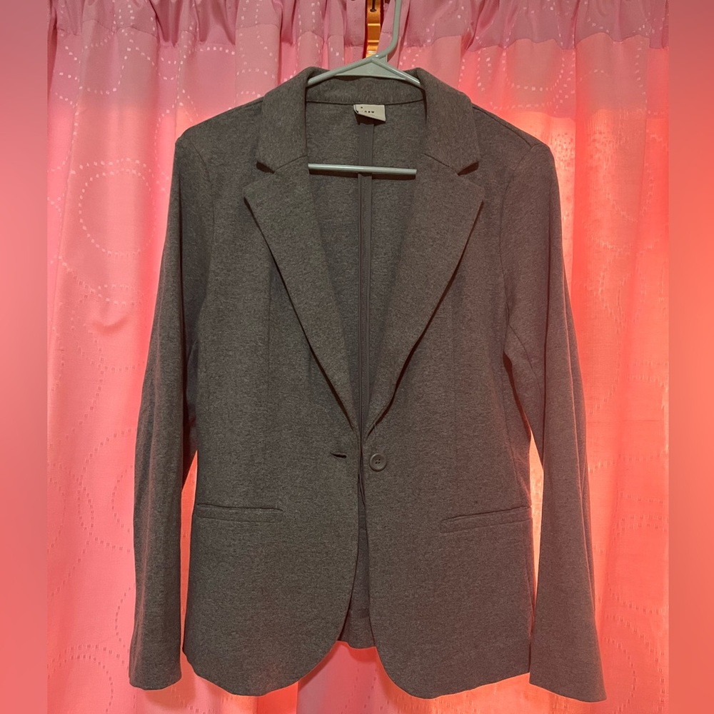 A New Day, soft knit blazer, light gray, S